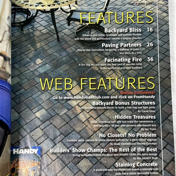 Handyman Woodworking Magazine Vol 16 Issue 88 No 3 May Jun 2008 Backyard Project - Picture 5 of 9